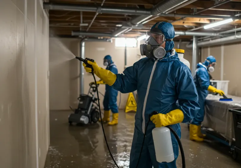 Basement Sanitization and Antimicrobial Treatment process in Southmont, NC